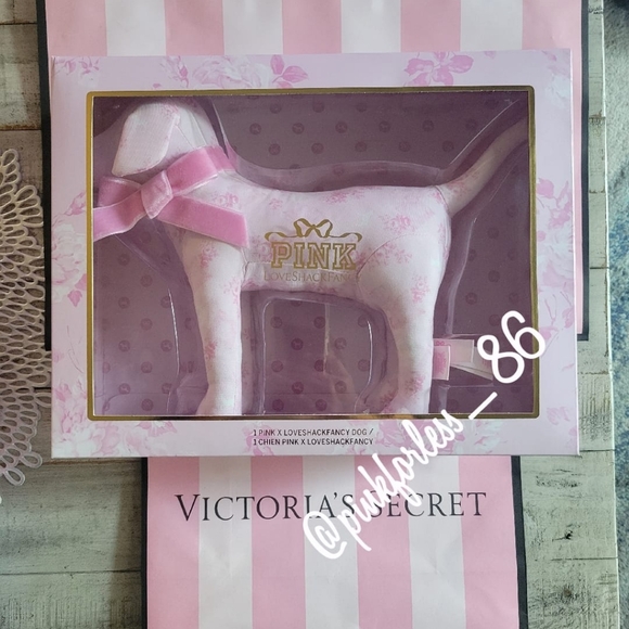 PINK Victoria's Secret Accessories - VS PINK X LOVE SHACK FANCY COLLAB LIMITED EDITION PLUSH DOG